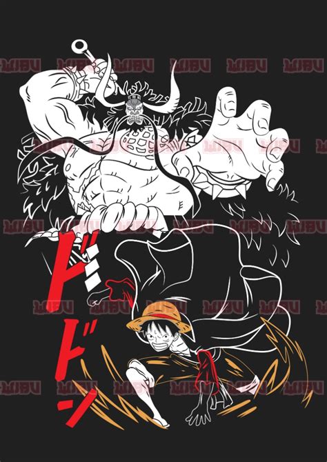 Áo thun One Piece Kaido vs Luffy