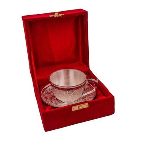 Cup With Saucer Silver Plated Brass Cup And Saucer Set Packaging Type