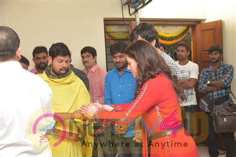 Vibrant Photos Of Ravi Teja S Raja The Great Movie Pooja Ceremony