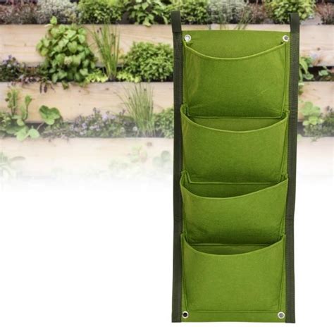 FYDUN Sac De Culture Mural Vertical Suspendu 4 Poches Pour Plantes