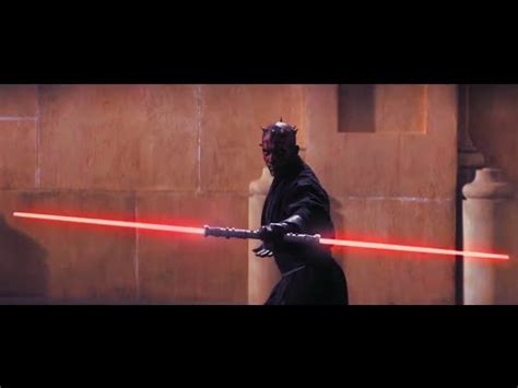 DARTH MAUL Star Wars The Phantom Menace Lightsaber Fight RE CUT