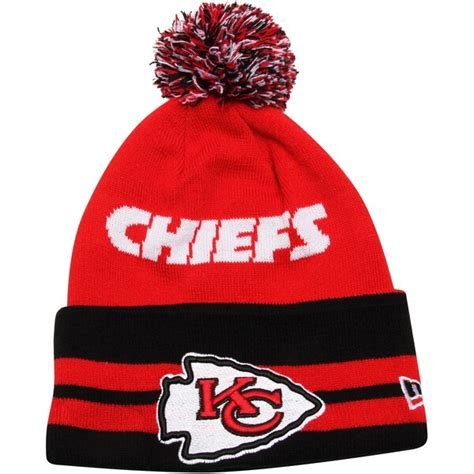 New Era Kansas City Chiefs Wide Point Cuffed Knit Hat - Red/Black - NFLShop.com