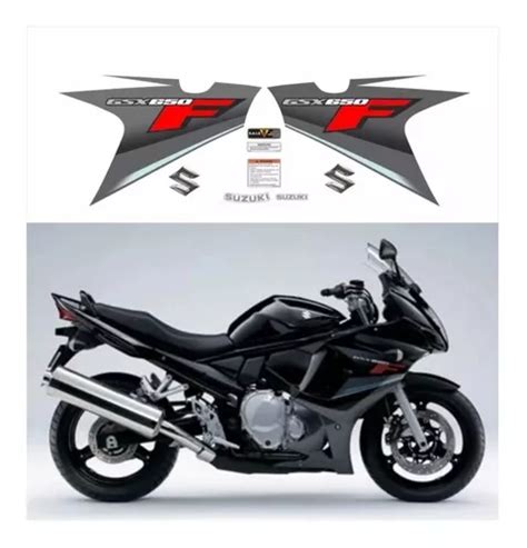 Kit Jogo Faixa Emblema Adesivo Suzuki Gsx 650f 2011 Preta