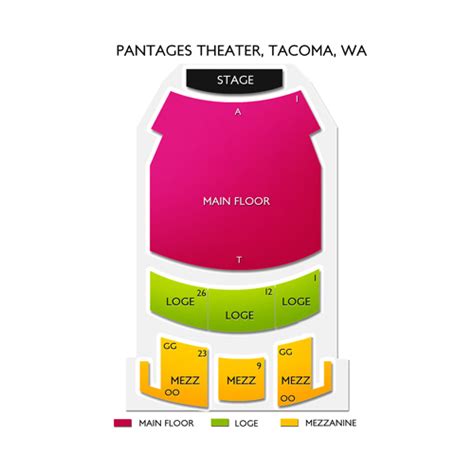 Pantages Theater - WA Seating Chart | Vivid Seats