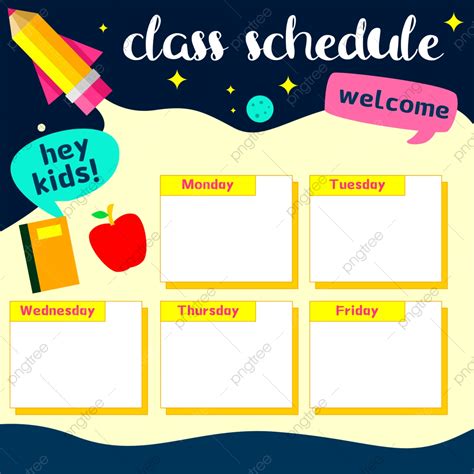 Schedule Jadwal Template Jadwal Ilustrasi Pendidikan