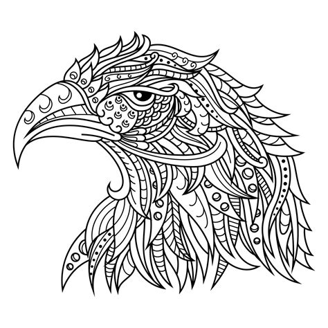 Eagle head line art 12093091 Vector Art at Vecteezy