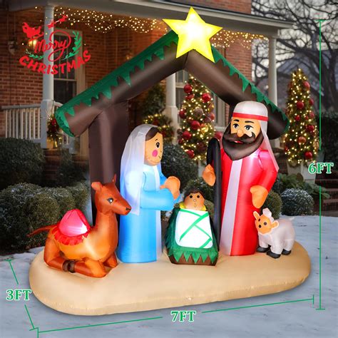 Snapklik Ft Christmas Inflatable Nativity Scene