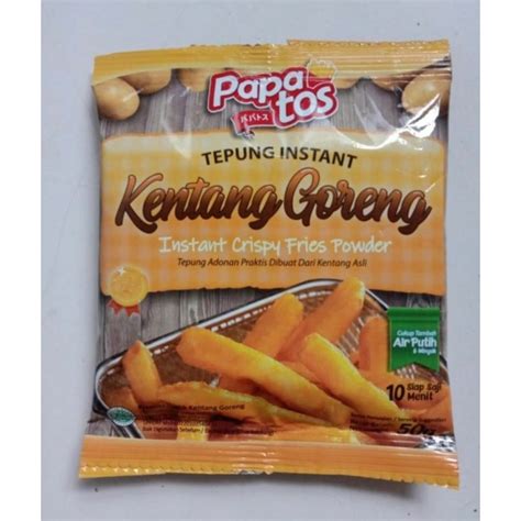 Jual PAPATOS Tepung Instan Kentang Goreng 50 Gram Halal Shopee