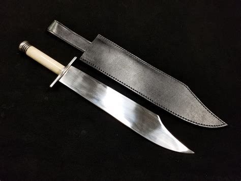 Bowie Knife With Bone Handle Dark Age Creations