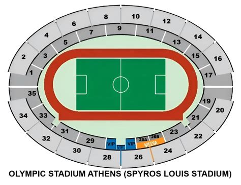 Olympic Stadium Athens Seating Chart With Rows And Seat Numbers 2024