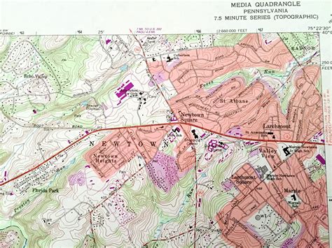 Antique Media Pennsylvania 1966 Us Geological Survey Etsy