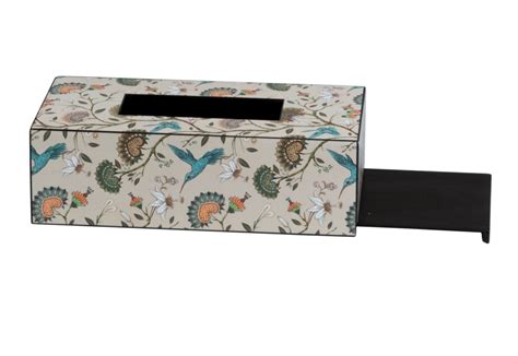 White Printed Wooden Tissue Box For Restaurant Shape Rectangular At