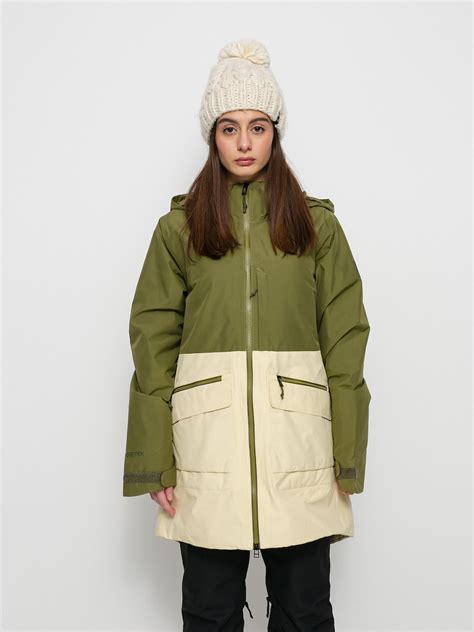 Burton Gore Tex Treeline Snowboard Jacket Wmn Green Martini Olive