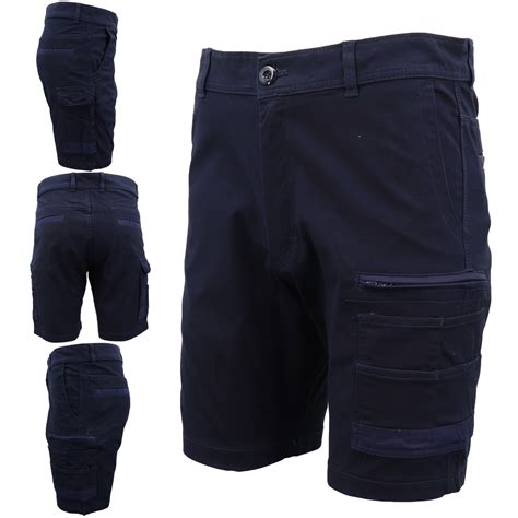 Mens Cargo Cotton Drill Work Shorts Upf 50 13 Pockets Tradies Workwear Trousers Zmart Australia