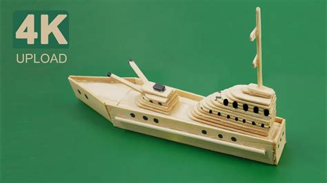 How To Make The Ship By Popsicle Stick Ice Cream Ship Handmade Crafts