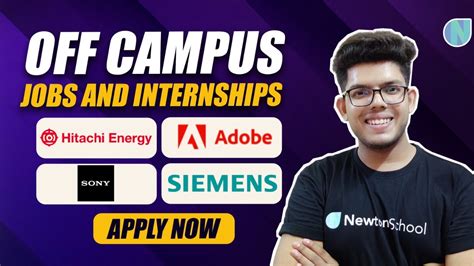 14 Internship Openings Pt2 Adobe Sony Siemens And More Apply Now Newton School Youtube