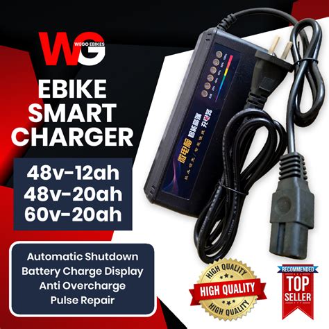 Smart Intelligent Charger 48v12ah 48v20ah 48v 32ah 60v20ah Shopee