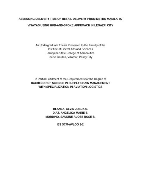 Revised Chpt 1 | PDF | Logistics | Transport