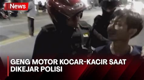 Geng Motor Kocar Kacir Saat Dikejar Polisi Salah Satu Anggota