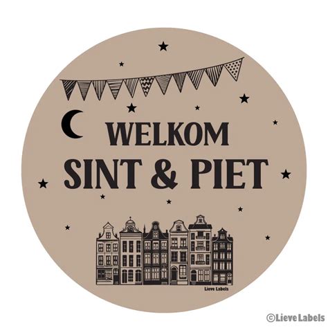 Raamsticker Welkom Sint Piet Herbruikbaar Lieve Labels Nl