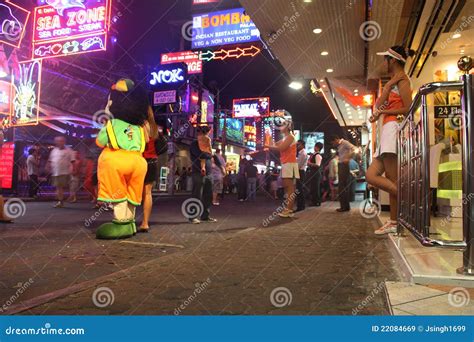 Nightlife at Walking Street Pattaya Thailand Editorial Stock Image ...