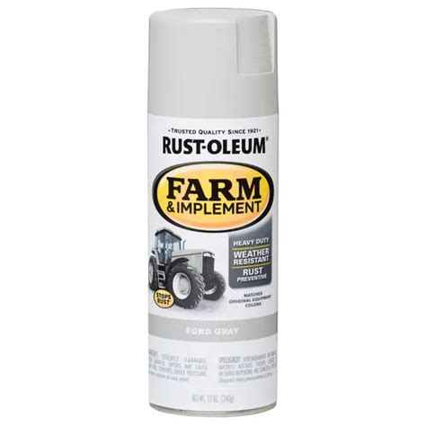 Rust Oleum 12 Oz Farm Implement Ford Gray Spray Paint 280138