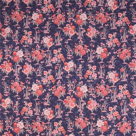 Remnant 50 X 133 Cm Navy Blue Tana Lawn Cotton Fabric With Water