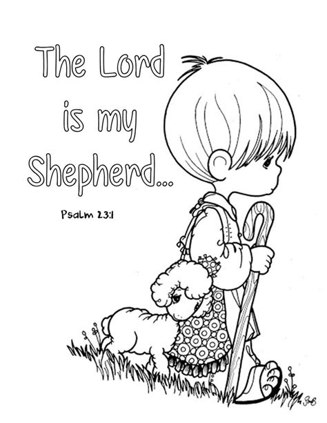 The Lord Is My Shepherd Psalm 23 Coloring Page Coloring Pages