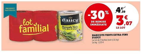 Promo Haricots Verts Extra Fins D Aucy Chez Super U ICatalogue Fr