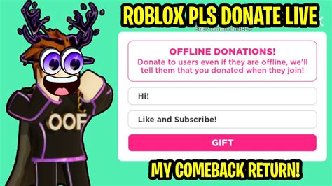 ROBLOX PLS DONATE LIVE GIFTING DONATING ROBUX TO VIEWERS COMEBACK