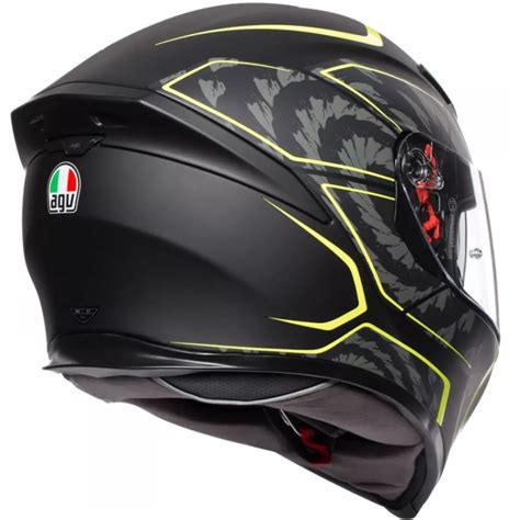 Casque AGV K 5 S Tornado Noir Mat Jaune Fluo Jaune Fluo Noir Mat