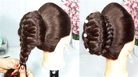 New Bun Hairstyle Using Donut Hairstyles For Girls Party