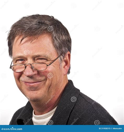 Smiling Man With Reading Glasses Stock Image Image Of Reading Smiling 31958315