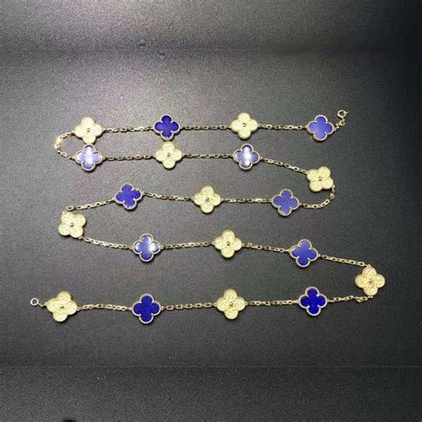 Van Cleef Arpels Vintage Alhambra Lapis Lazuli Yellow Gold Motif