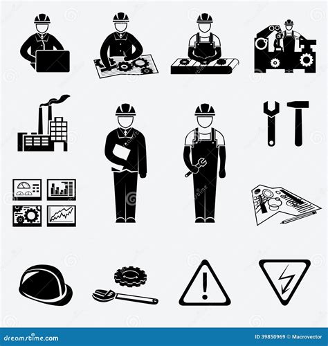 Engineering Icons Set Stock Vector Illustration Of Equipment 39850969