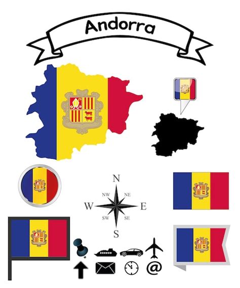 Premium Vector Andorra Set Official Flags Collection