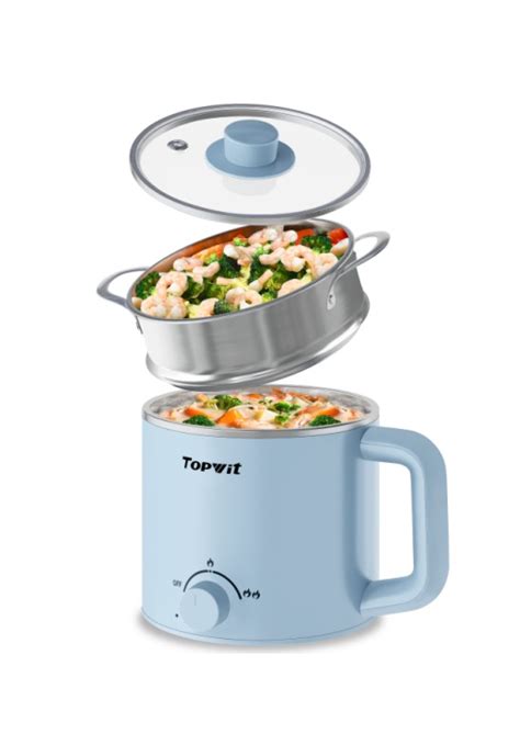 Amazon Topwit Hot Pot Electric With Steamer L Multifunctional Electric Pot Non Stick