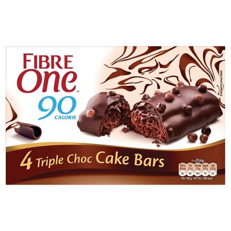 Fibre One 90 Calorie Triple Choc Cake Bars Ocado