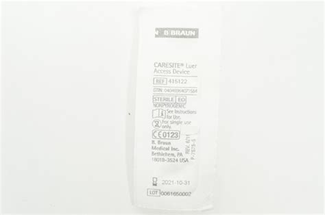 Braun 412115 Teva Tevadaptor Luer Lock Adaptor X