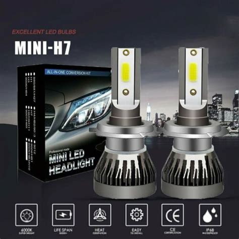 Durable Performance H7 Led Headlight 200w 20000lm Hilow Kit Beam 6000k