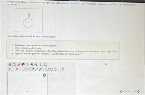 Solved The Following Alkene Is Treated With One Equivalent Chegg