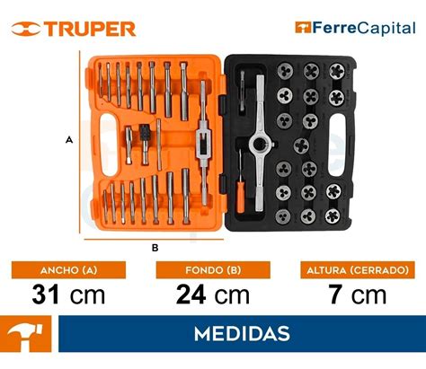 Juego De Machuelos Y Tarrajas Piezas Truper Meses Sin Intereses