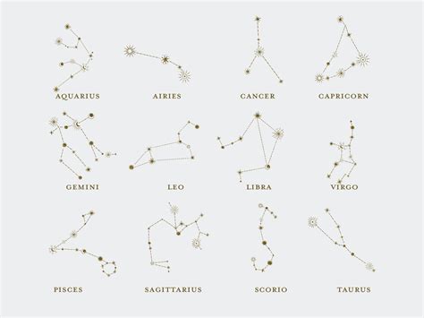 Personalised Zodiac Sign Constellation Print Birth Month Etsy Uk