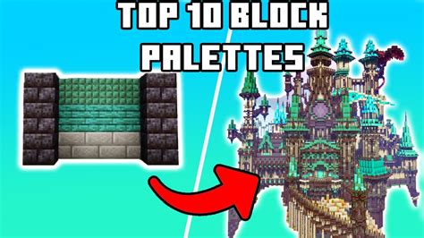 Top 10 Block Palettes In Minecraft Builders Academy Youtube