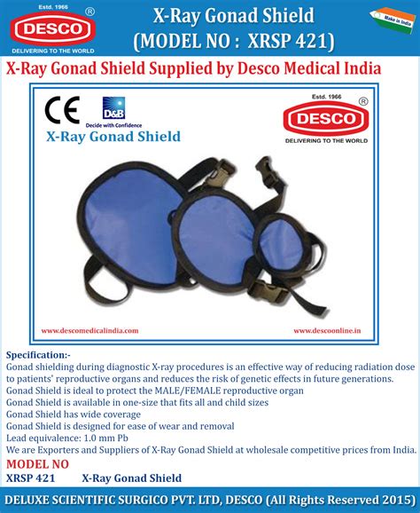 X Ray Gonad Shield Exporter And Suppliers Desco