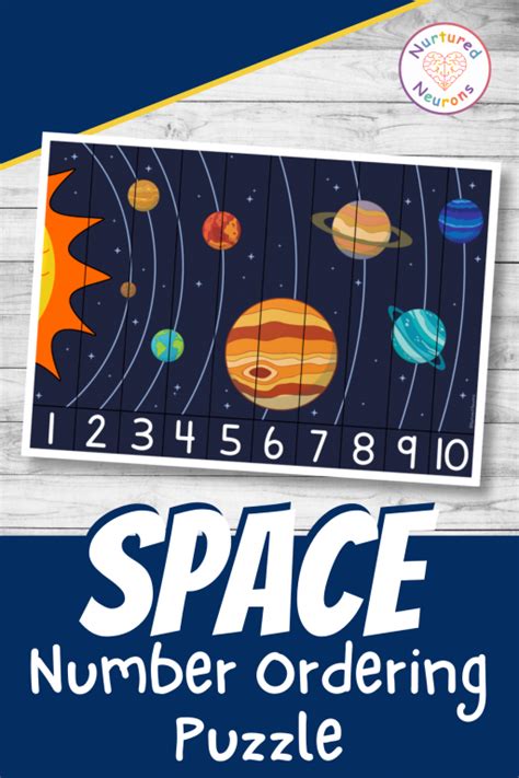 Solar System Number Sequencing Puzzle Printable Pdf Nurtured Neurons