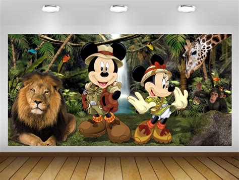 PAINÉL MICKEY SAFARI 2x1M Impresso Lona Elo7