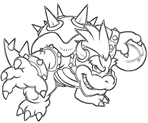 Super Smash Bros Coloring Pages Bowser for Kids - Free Printable ...