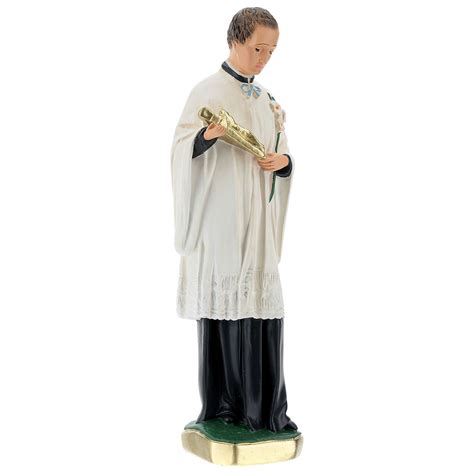 Saint Louis Gonzague 30 cm statue plâtre peinte main Arte vente en