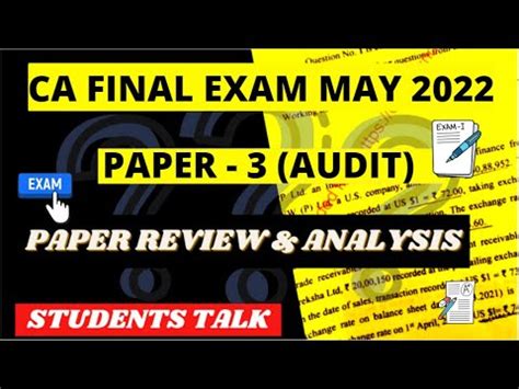 CA Final AUDIT Paper Review Analysis CA Exam CA Exam Update CA